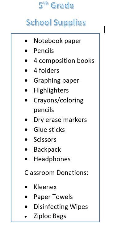 Supply List
